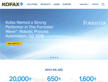 Tablet Screenshot of kofax.com